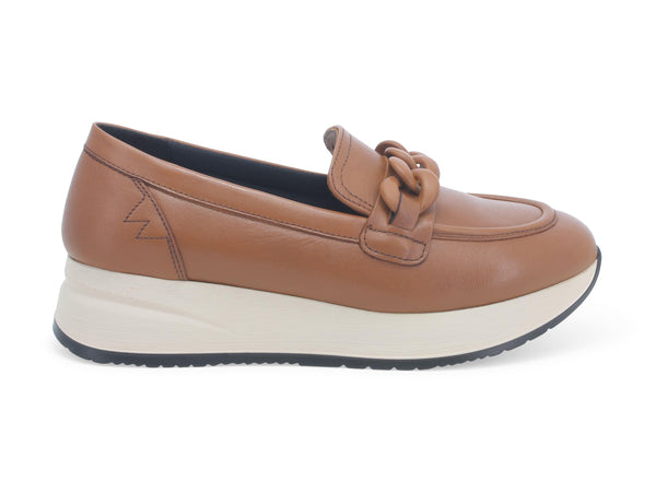 Melluso mocassino donna in pelle con accessorio marrone R25066-216979